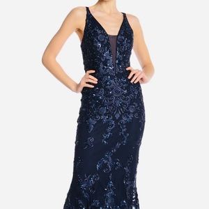 Marina- Beautiful Formal Blue Sleeveless Gown. Size 10